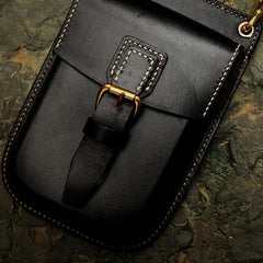 Leather Belt Pouches Mens Small Cases Waist Bag Hip Pack Belt Bag Fanny Pack Bumbag for Men