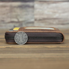 Cool Brown Leather Men's Multi-Card Wallet Coin Wallet Card Wallet For Men