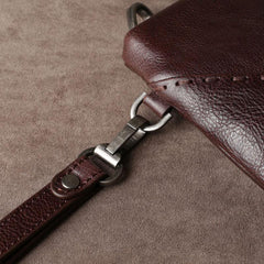 Leather Mens Clutch Cool Wallet Zipper Clutch Wristlet Wallet for Men