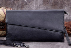 Genuine Leather Clutch Vintage Wristlet Wallet Crossbody Bag Shoulder Bag Handbag Purse For Women - EverHandmade