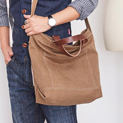 Canvas Cool Mens Coffee Messenger Tote Bag Canvas Handbag Messenger Bag Canvas Tote for Men