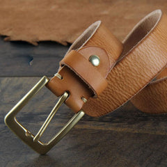 Genuine Leather Punk Rock Biker Trucker Mens Belt Men Black Coffee Belt for Men