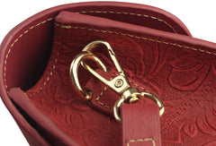 Handmade crossbody bag leather shoulder bag purse floral leather for women - EverHandmade