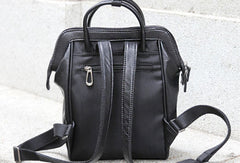 Genuine handmade Handbag Leather backpack bag shoulder bag black  women leather purse - EverHandmade