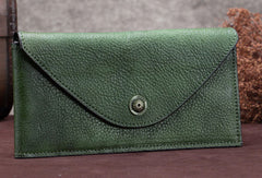 Genuine Leather Wallet Vintage Envelop Wallet Card Holder Purse Clutch For Women - EverHandmade