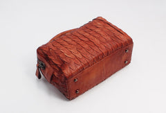 Handmade Leather Handbag Boston Bag Purse Crossbody Shoulder Bag for Women Lady - EverHandmade