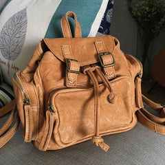 Vintage LEATHER Small WOMENs Backpack School Backpack Travel Backpack FOR WOMEN