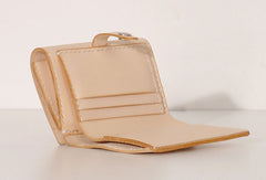 Handmade Leather billfold trifold wallet wallet purse cute small women wallet