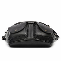 Black LEATHER MENS 10 inches FANNY PACK - Bill Slots Detail