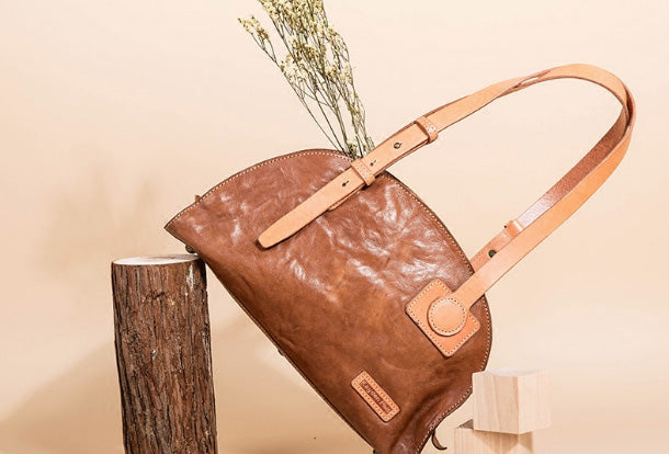 Handmade Genuine Leather Handbag Shopper Bag Purse Shoulder Bag Purse For Women - EverHandmade