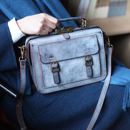 Vintage Pink Leather Satchel Handbag Women's Satchel Shoulder Bag Crossbody Satc CM04031032