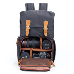 Blue LARGE CANVAS WATERPROOF MENS DSLR CAMERA BAG CANON CAMERA BACKPACK NIKON CAMERA BAG FOR Women