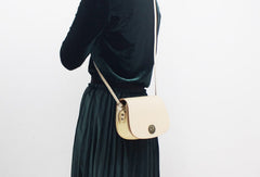 Handmade Leather Round Bag Crossbody Bag Shoulder Bag Purse for Women Leather Bag - EverHandmade