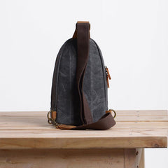 Cool Canvas Mens Sling Bag Sling Backpack One Shoulder Pack Chest Bag for men