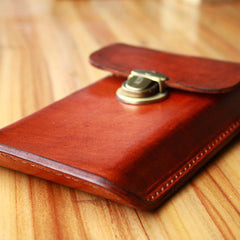 Handmade Cool Leather Belt Pouch Mens Waist Bag Cell Phone Holsters for Men