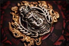 Handmade Leather Small Tooled Mens billfold Wallet Cool Chain Wallet Biker Wallets for Men