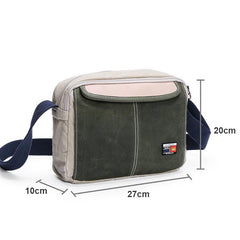 Canvas Leather Mens Womens Green Small 10'' Side Bag Blue Messenger Bag Small Shoulder Bag For Men