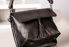 Genuine Leather Handbag Tassel Crossbody Bag Shoulder Bag Purse For Women
