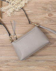 Pink Zip Leather Wristlet Wallet Womens Small Crossbody Purse Minimalist Shoulder Bag for Women