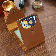 Leather Small Mens Wallet Zipper billfold Front Pocket Wallet Driver's License Card Wallet for Men