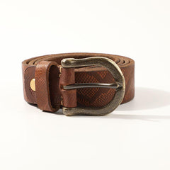 Casual Handmade Leather Vintage Simple Leather Belts - Card Slots Detail