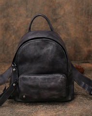 Classic Leather Rucksack Womens Compact Leather Backpack Ladies Backpack Purses