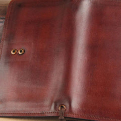 Genuine Leather Mens Cool Biker Chain Wallet Long Leather Wallet Slim Clutch Wristlet Wallet for Men