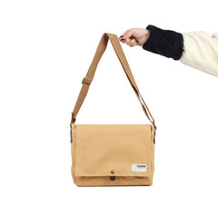 Cool Canvas Mens Side Bag 11'' Black Shoulder Bag College Bag Blue Messenger Bag for Men