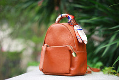 Stylish Leather Cute Womens Small Backpack School Backpack Mini Backpack for Women - EverHandmade