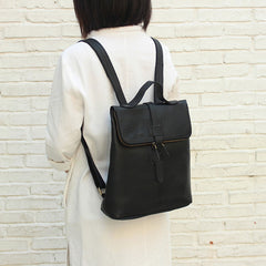 Fashion Black LEATHER WOMEN Backpacks Purse Cute School Backpack FOR WOMEN