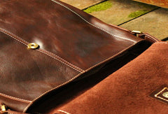 Genuine Leather Mens Cool Messenger Bag iPad Bag Chest Bag Bike Bag Cycling Bag For Men