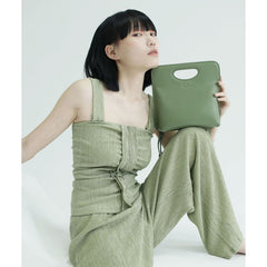 Cute Green Black Leather Womens Mini Crossbody Purse Shoulder Bag for Women