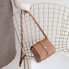 Minimalist Leather Womens Stylish Small Shoulder Bag Crossbody Purse for Women