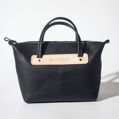 Handmade Leather Black Womens Handbag Fashion Shoulder Bag for Women