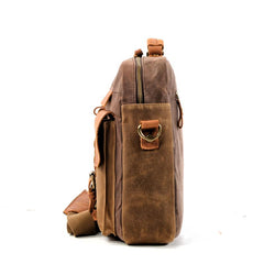 Waxed Canvas Mens Postman Bag Side Bag Shoulder Bag Messenger Bag For Men