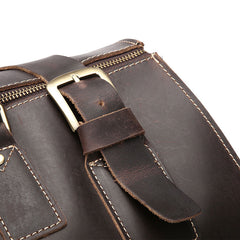 Vintage Leather Mens Large Weekender Bag Travel Bag Duffle Bag