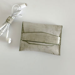 Handmade LEATHER Womens Small Card Wallet Leather Small Coin Change Wallet FOR Women