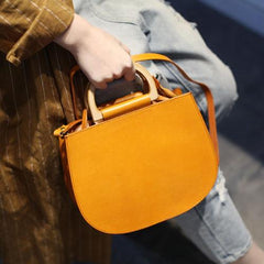 Circle Handle Bag Wooden Round Shaped Purses - Annie Jewel