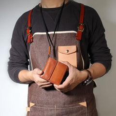 Genuine Leather Mens Cool billfold Leather Wallet Men Small Wallets Trifold for Men