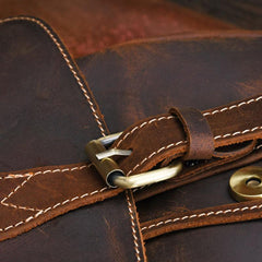 Vintage Leather Brown Mens Backpack School Backpack Travel Backpack Bags for Men