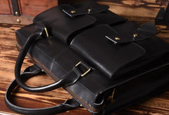 Handmade leather men Briefcase messenger vintage shoulder laptop bag vintage bag