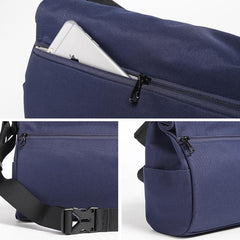 Fashion Oxford Cloth PVC Men's Black Sling Bag Chest Bag Blue One Shoulder Backpack For Men