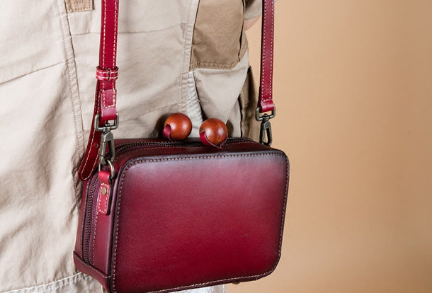 Handmade Genuine Leather Clutch Bag Crossbody Bag Shoulder Bag Purse For Women - EverHandmade