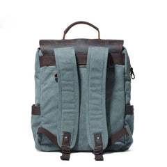 Cool Gray Canvas Travel Backpack Mens Canvas Backpack Canvas School Bag for Men