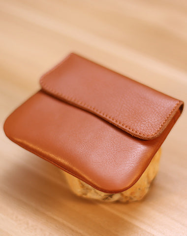 Brown Cute Women Leather Card Wallet Mini Coin Wallets Slim Brown Card Holder Wallets For Women