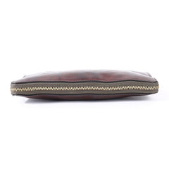 Cool Leather Mens Coffee Long Wallet Zipper Clutch Bag Phone Wallet Long Wallet For Men