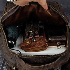 Cool Leather Mens Backpack Vintage Travel Backpack Satchel Backpack for men