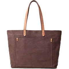 Khaki Vintage Canvas Men Womens Large Tote Bag Green Canvas Shoulder Tote Bag Shopper Tote For Men