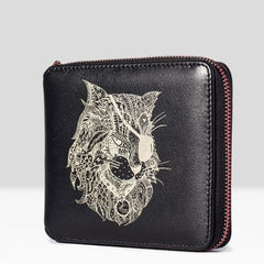 Handmade Leather Mens Cool Long Leather Wallet Bifold Clutch Wallet for Men