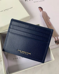 Minimalist Women Red Leather Slim Card Holders Small Card Wallet Cute Card Holder Credit Card Holder For Women